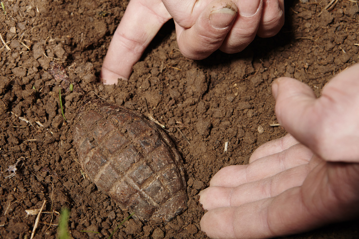 Find Of Old Mortar Grenade And Illegal Keep