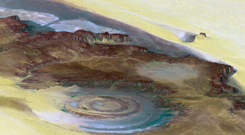 Penuh Teka Teki, Inilah 7 Tempat Paling Misterius Di Dunia! Richat Structure, Mauritania