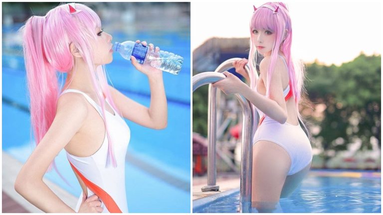 Intip Tampilan Zero Two yang Sexy dengan Balutan Kostum Renang yang Indah!