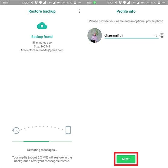 Cara Backup File Whatsapp 5