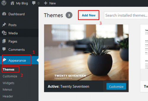 Cara Ganti Template Di WordPress2
