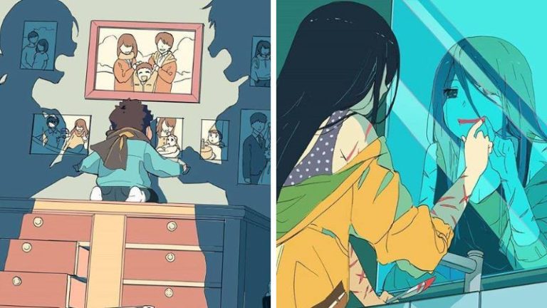 10 Gambar Ilustrasi Anak Broken Home ini Bener Bener Bikin Galau!