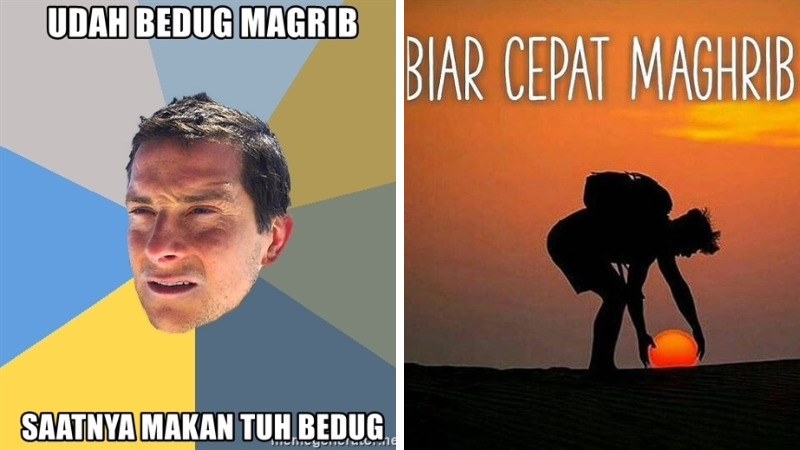 Meme Menunggu Bedug Magrib