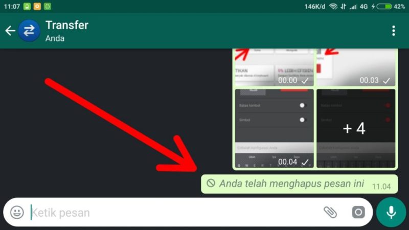 Menghapus Pesan Terkirim Di Whatsapp