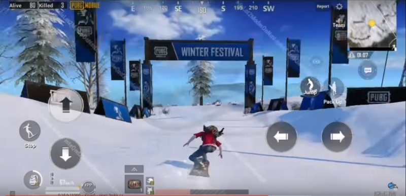 SNOW IN ERANGEL SNOWBOARD AND SKI LIFT PUBG MOBILE