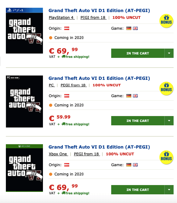 Penjual Game Mengklaim GTA 6 Diluncurkan Tahun 2020!  Dafunda.com
