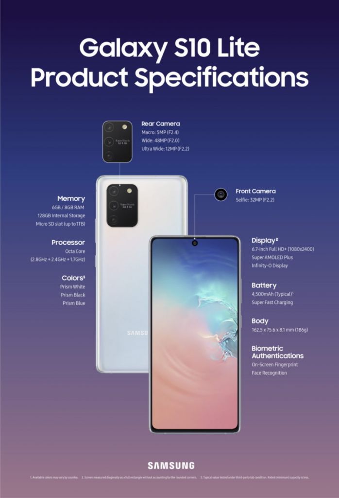 Spesifikasi Galaxy S10 Lite Dan Galaxy Note 10 Lite