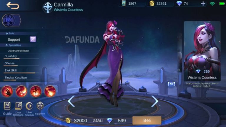 Tips & Trik Menggunakan Hero Carmilla Lengkap Dengan Item Build-nya