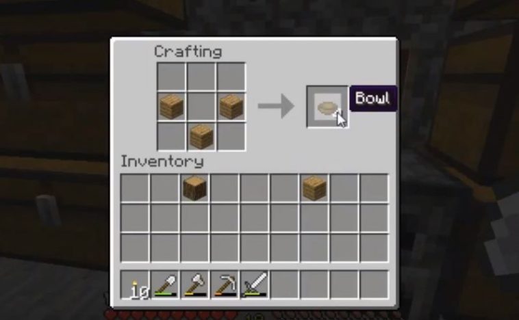 Cara Membuat Bowl / Mangkuk di Minecraft - Dafunda.com