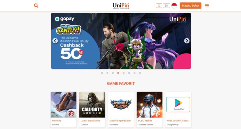 Situs Top Up Game Mobile Terbaik Unipin