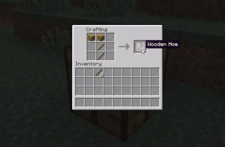 Cara Membuat Wooden Hoe Di Minecraft