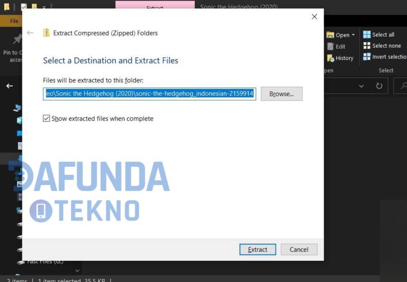 Cara Exstract File Zip Di Windows 10