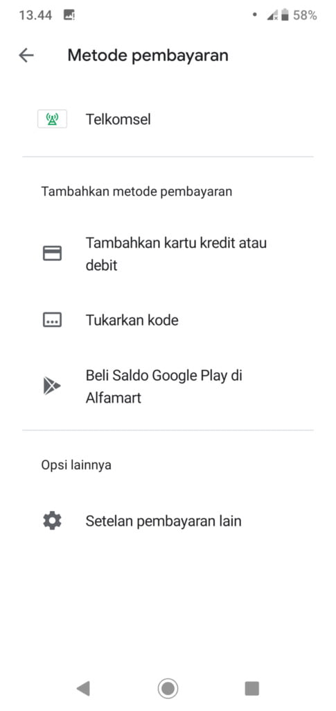 Metode Pembayaran Pulsa Google Play Selesai