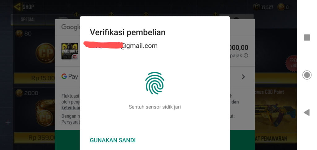 Verifikasi Top Up Call Of Duty Mobile Pulsa