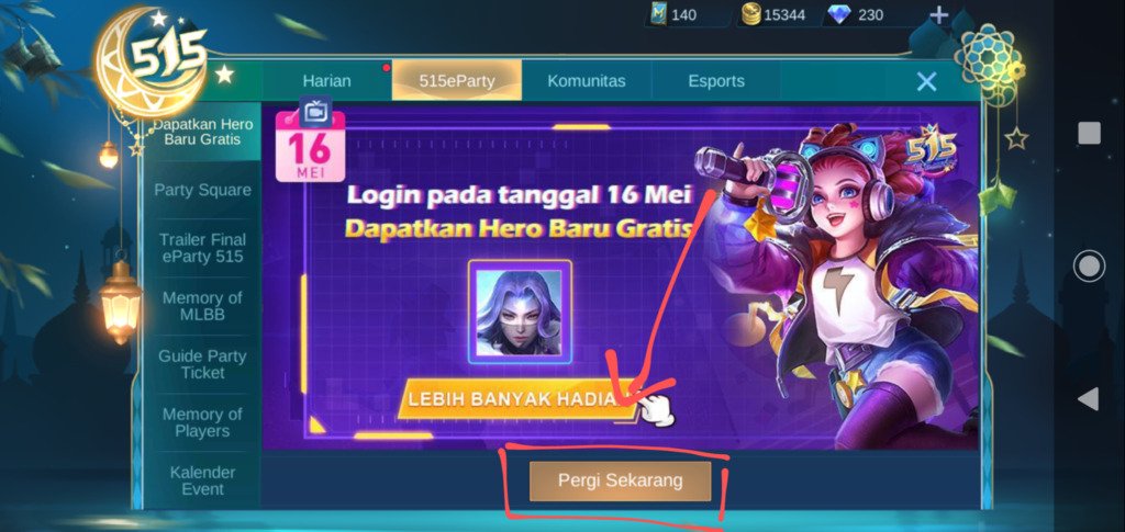 Cara Mendapatkan Luo Yi Halaman Event