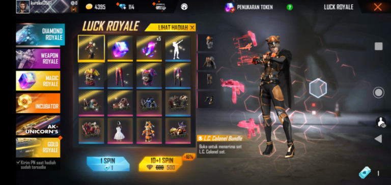 Hadiah Royale Luck Free Fire