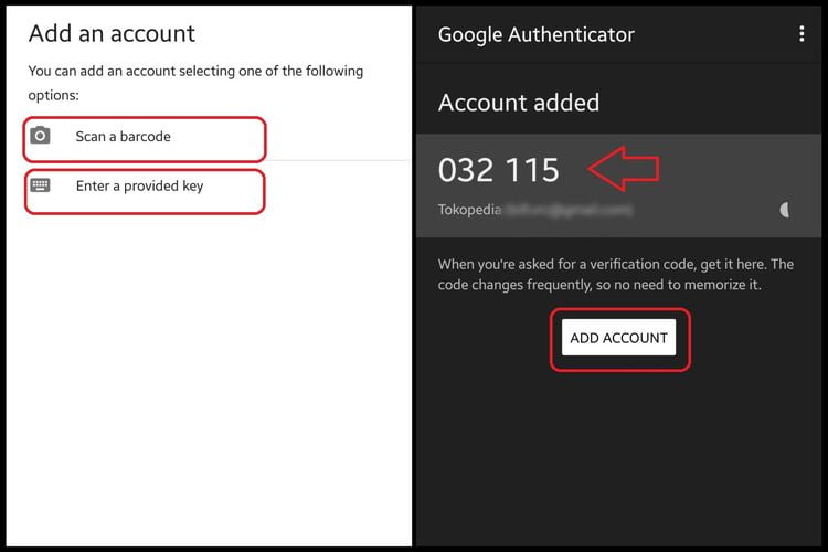 Menggunakan Aplikasi Google Authenticator