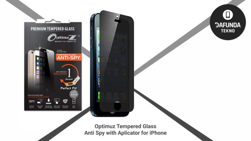 Optimuz Tempered Glass Anti Spy With Aplicator For Iphone