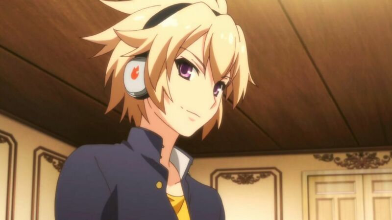 anime character wearing Sakamaki Izayoi headphones