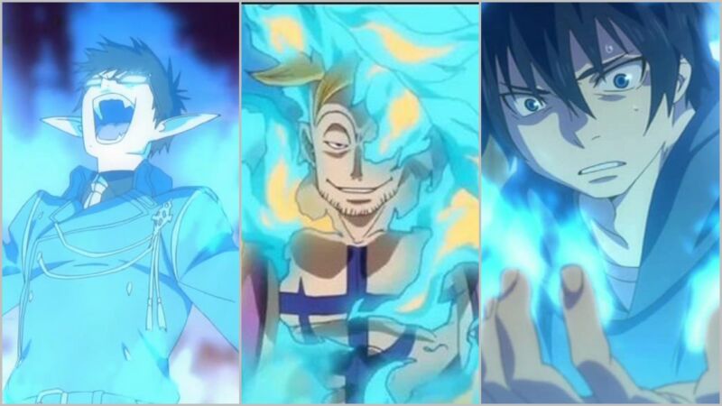 Karakter Anime Kekuatan Api Biru
