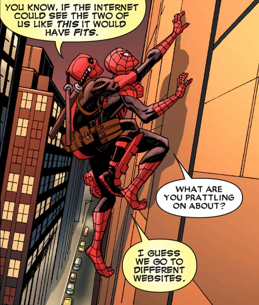 Fan Art Deadpool Kenakan Topeng Spider Man 