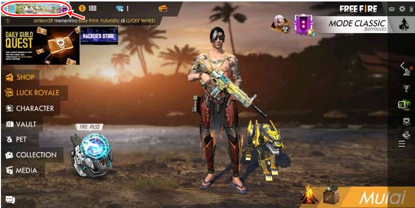 Pilih Menu Profil