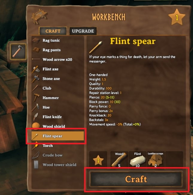 Cara Membuat Flint Spear Valheim 1