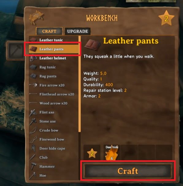 Cara Membuat Leather Pants Valheim