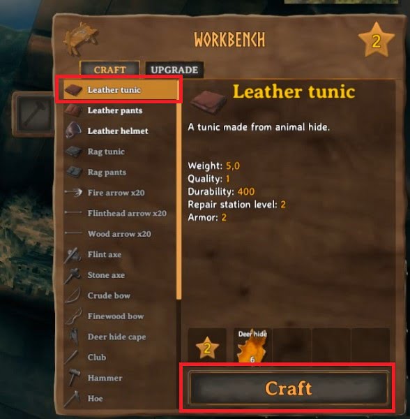 Cara Membuat Leather Tunic Valheim