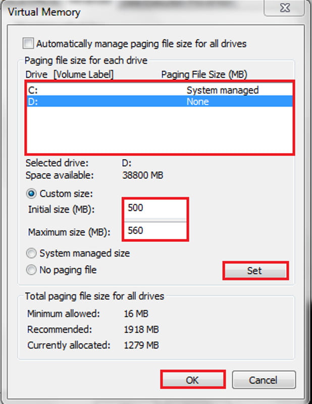 Точка входа discard virtual memory. Memory изменить.