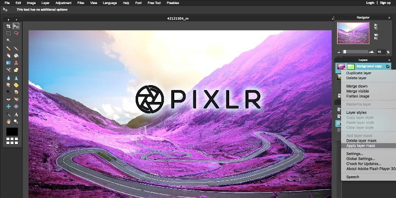 Pixlr Header Purple