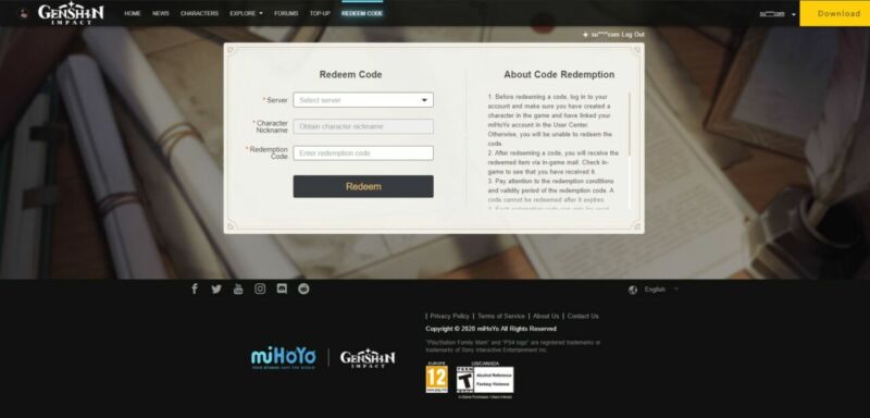 Genshin, 3.7 Redeem Codes & Free Primogem Codes