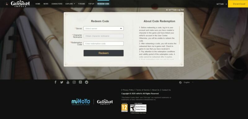HOW TO REDEEM REDEMPTION CODES FROM A MOBILE OR WEB BROWSER! Genshin Impact