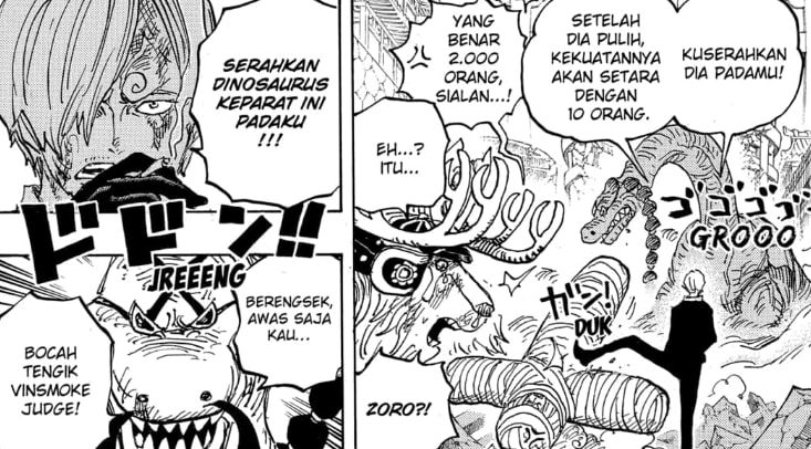 Sanji Berhadapan Dengan Queen + Manga One Piece 1015