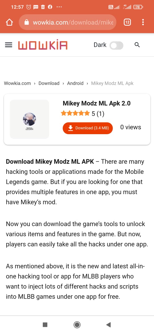 Mikey Modz ML Apk