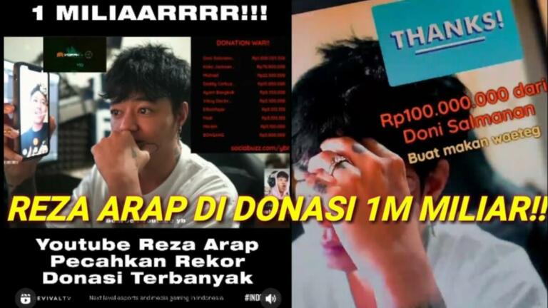 Wow, Reza Arap di Donate 1M Saat Live Streaming Game