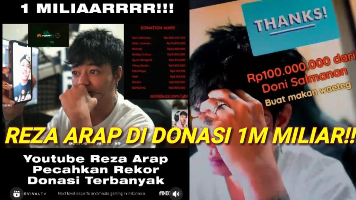 Wow, Reza Arap di Donate 1M Saat Live Streaming Game - Dafunda.com