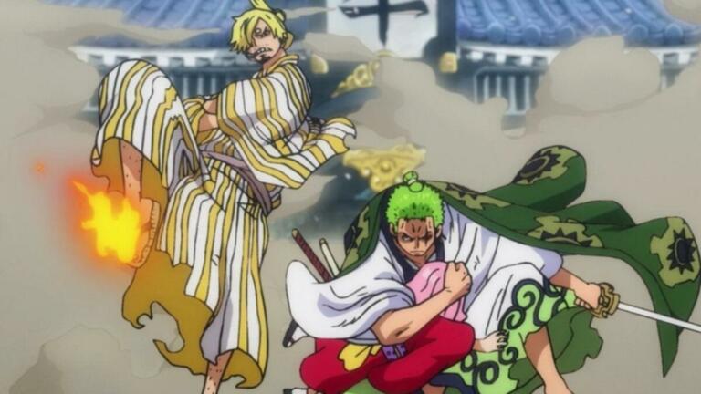Sanji dan Zoro Melawan Queen dan King, Manga One Piece 1022