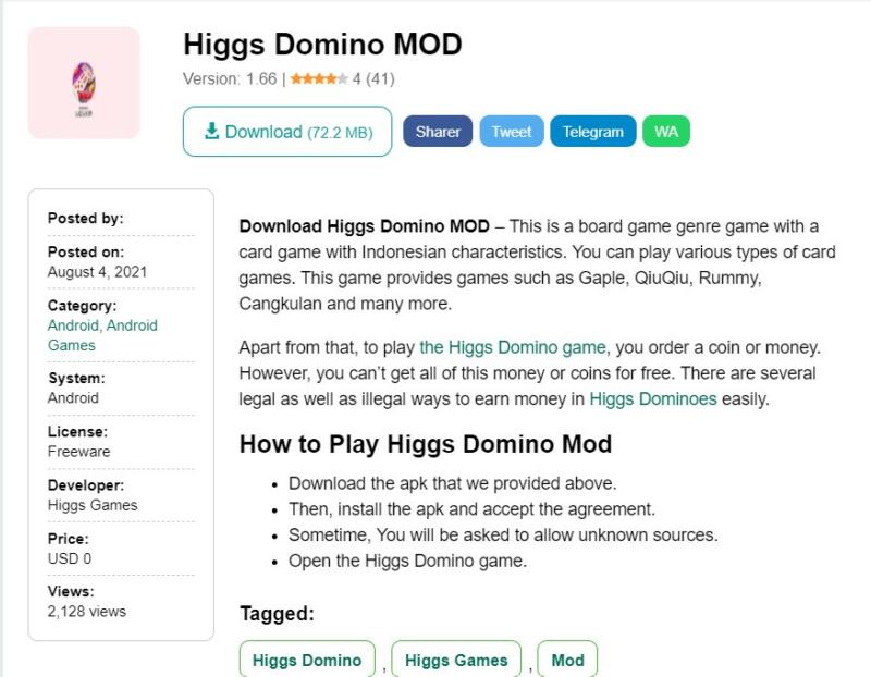 Higgs Domino Mod