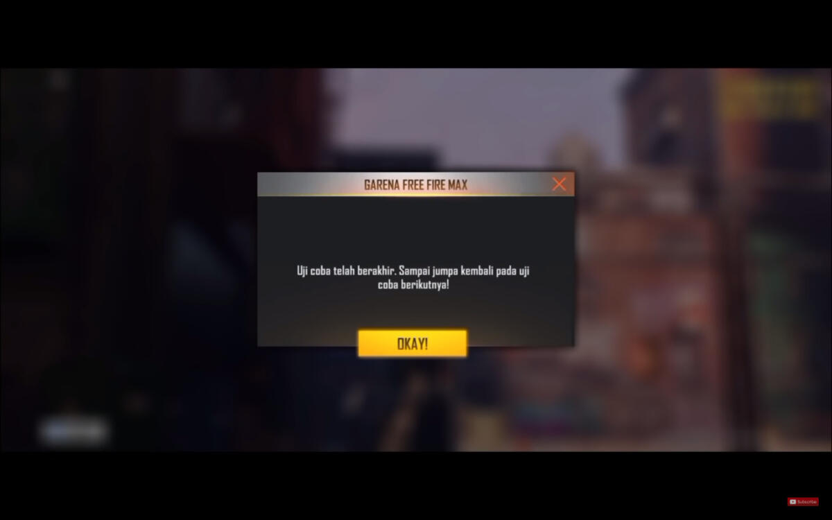 cara mengatasi uji coba telah berakhir ff max