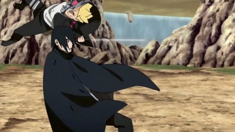 Boruto Kerasukan Momoshiki Dan Menyerang Sasuke
