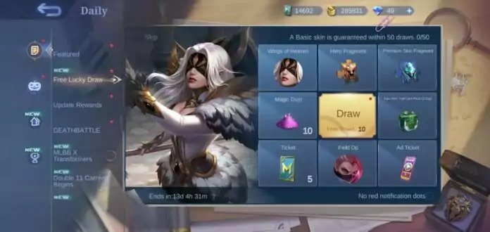 Skin Gratis Mobile Legends Oktober 2021