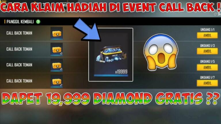 Dapatkan 19.999 Diamond Gratis di Event Callback FF Booyah Day 2021!