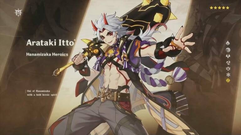 Build Arataki Itto Genshin Impact, Si Tukang Gebuk Dari Hanamizaka