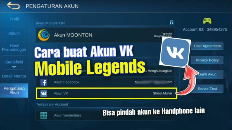 Cara Buat Akun VK untuk Mobile Legends Dengan Mudah! 6 Cara Buat Akun VK untuk Mobile Legends Dengan Mudah!