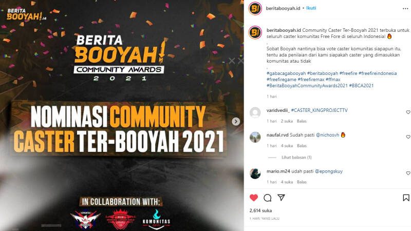 Nominasi Community Caster Ter Booyah 2021 1