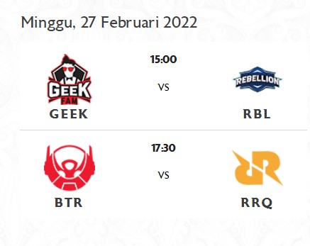 Jadwal Mpl S9 Pekan 2 2