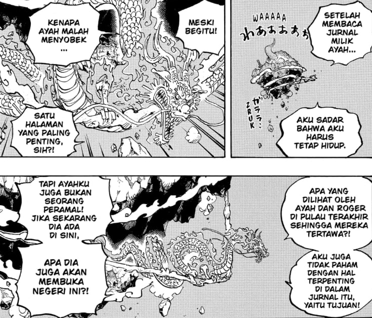 Oden Menyobek Satu Halaman Penting Di Jurnal Miliknya | manga One Piece 1041