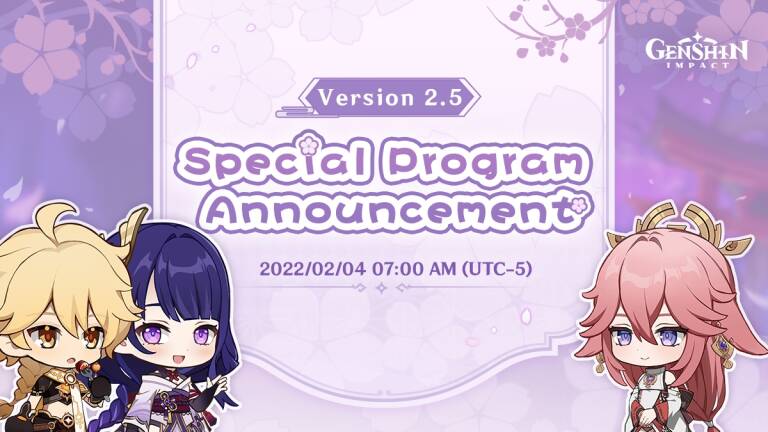 Jadwal Program Special Genshin Impact v2.5 Resmi Diumumkan