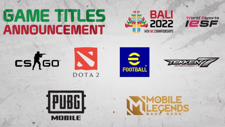 World Esports Championship 2022 Umumkan 6 Game Yang Akan Dipertandingkan